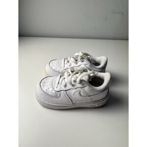 Nike Air Force 1 Low Triple White Sneaker 314194-117 Toddlers Baby Size 6C